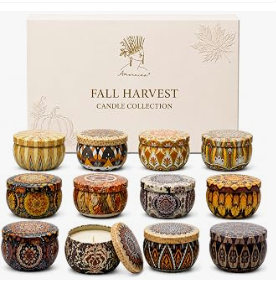 fall harvest candle collection 12 scented candles